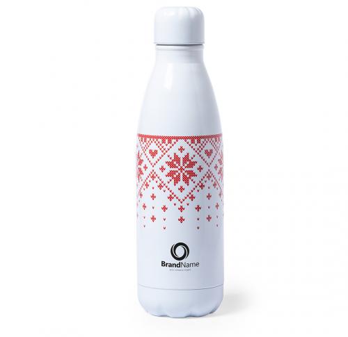790ml Stainless SteelWater Bottle White Christmas Snowflakes Pattern Gift Boxed