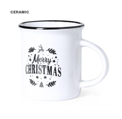 Merry Christmas 320ml Ceramic Vintage Mug Xmas Design Gift Boxed