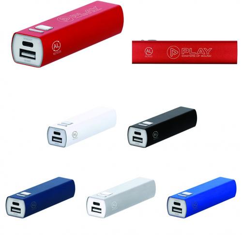 Recycled Eco Friendly Aluminium 2600 mAh Power Bank Serdinam
