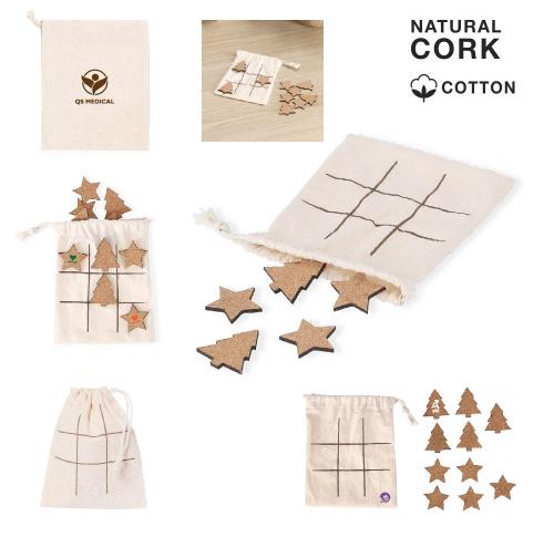 Tic Tac Toe Game Natural Cork