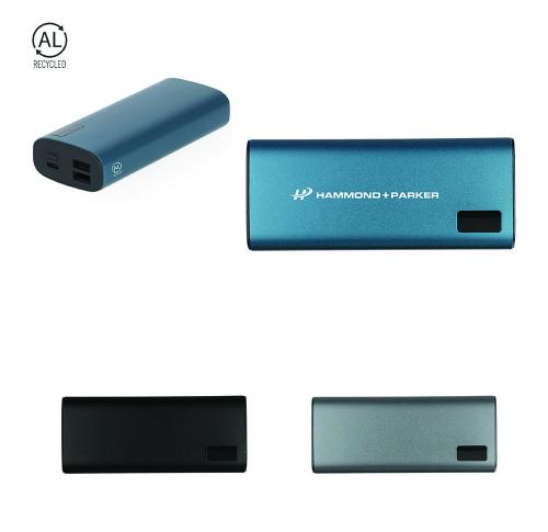 10,000 mAh Recycled AluminiumPower Bank Hampton