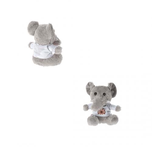 Soft Plush Elephant Toy With Logo T Shirt