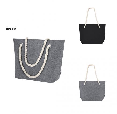 Recycled Felt Beach Shopper Bag Rope Handles