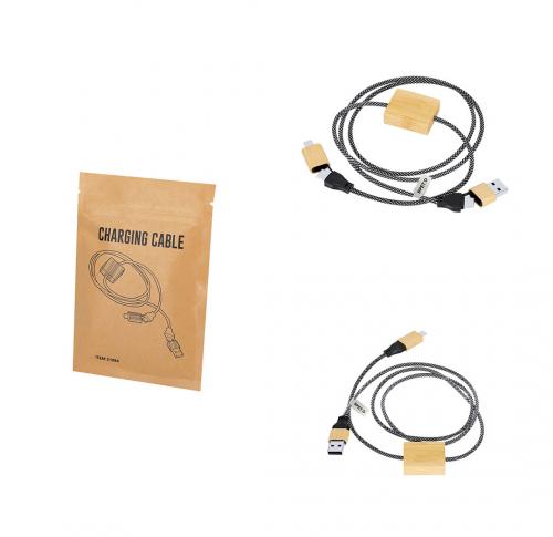 60W Phone Charging Cable REPET & Bamboo