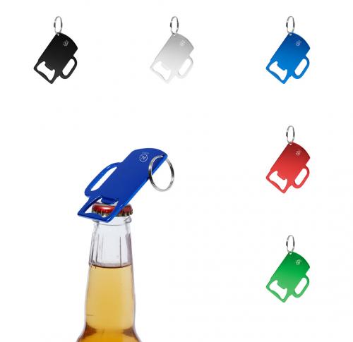 Recycled Aluminium Bottle Opener Keyring Berman
