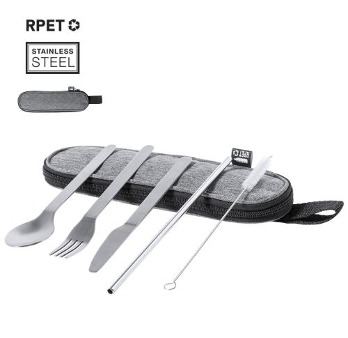 Stainless Steel Reuisable Cutlery Set & Straw Tailung