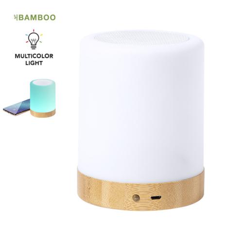 Min Portable Bluetooth Speaker Bamboo Finish Nalow