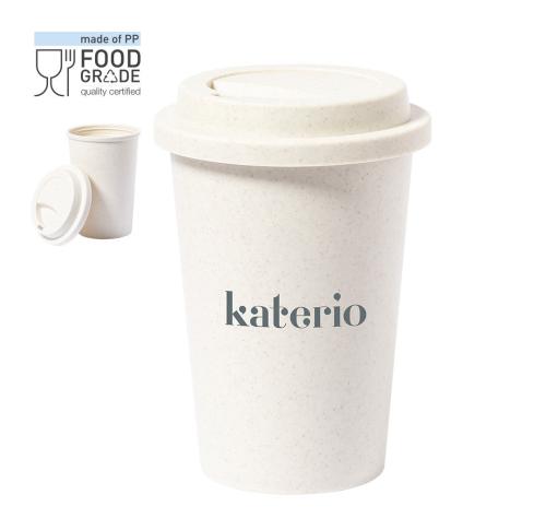 Custom Travel Takeaway Coffee Mugs Grained PP 450ml  