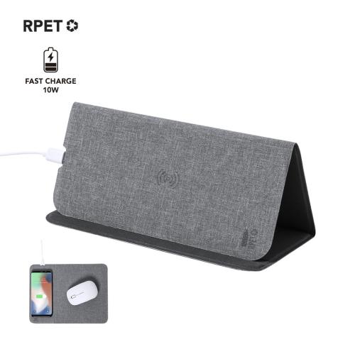 Folding  Wireless Charger Recycled RPET Mousepad Kimy