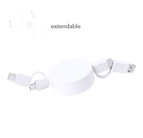 Compact Extendable Chargeing Cables Type C / Micro USB Lightning