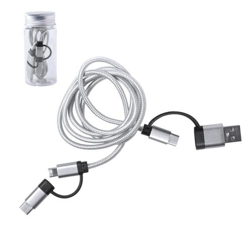Charger Cable Dual Micro USB / Lightning Long Aluminium Connectors 