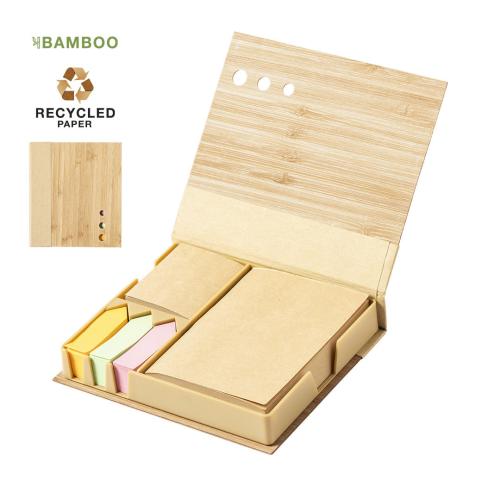 Eco Bamboo Sticky Note Holder Notepad Kokil