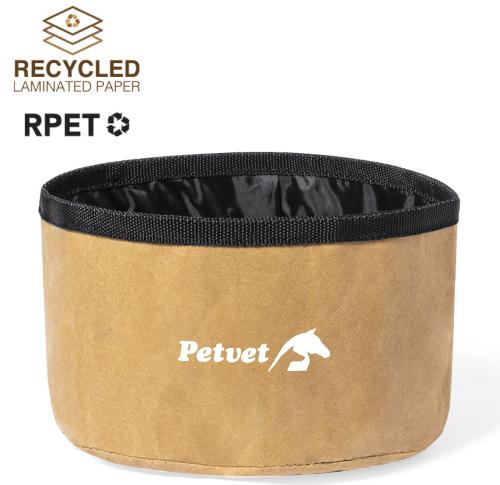 Reycled RPET Collapsible Foldable Pet / Dog Bowl Poppy