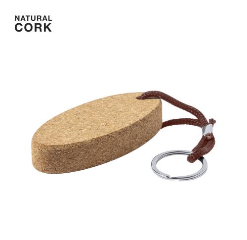 Custom Branded Cork Oval Floating Keyrings Cruffid