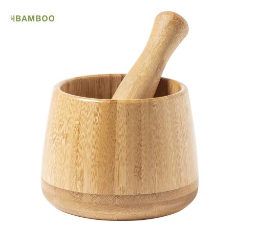 Sustainable Bamboo Pestle And Mortar Rubron