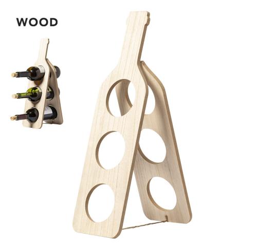 Wooden Wine Bottle Folding Holdes 3 Bottles