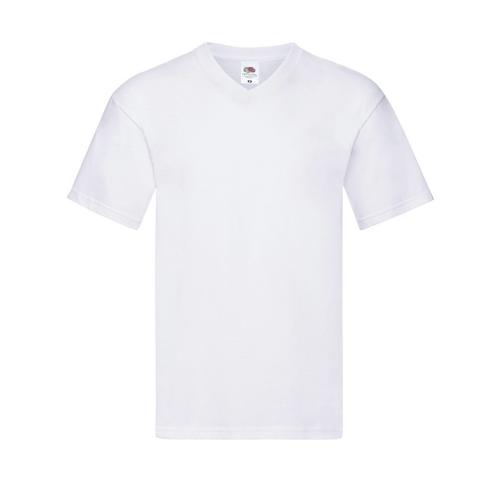 Fruit of the Loom 100% Cotton Adult White T-Shirt Iconic V-N