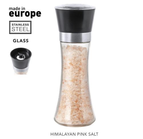 Luxury  Himalayan Pink Salt Mill Stainless Steel & Glass