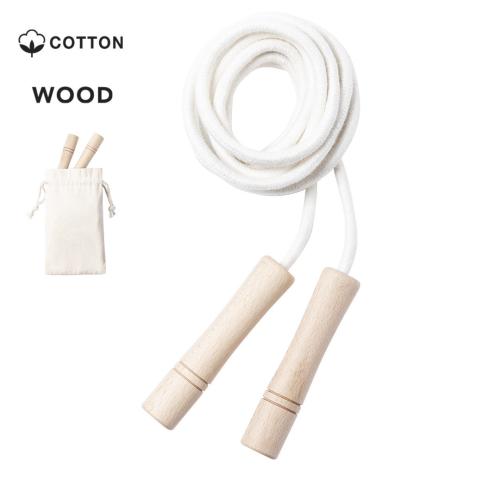 Promotional Eco Skipping Ropes 3m Beech Wood & Cotton Panky