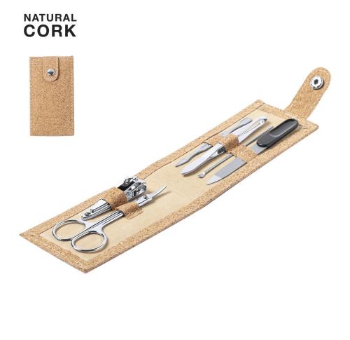 Printed  Manicure Set Cork & Stainless Steel 