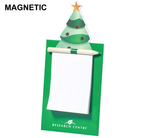 Christmas Tree Fridge Magnet, Pencil and Pad