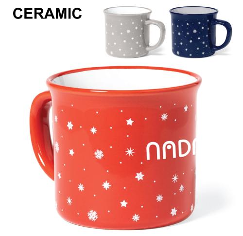 Ceramic Vintage christmas Mug Star Design 280ml