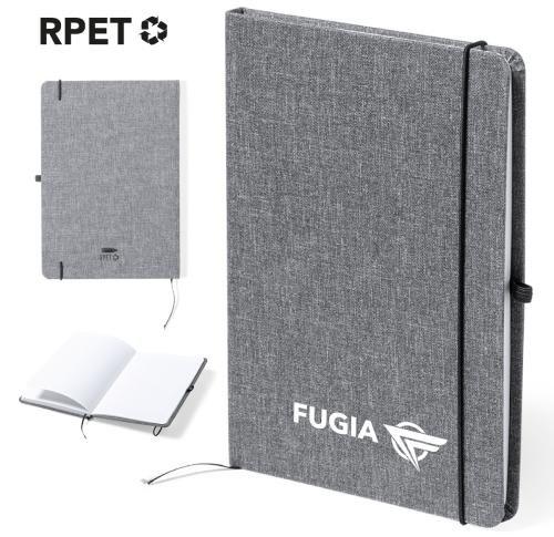 Recycled RPET Grey Notebook