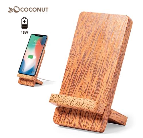 Eco Wireless PhoneStand and Charger Made of Coconut