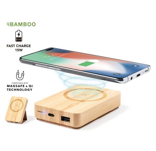 Eco-friendly Bamboo and Cork Wireless Phone Charger