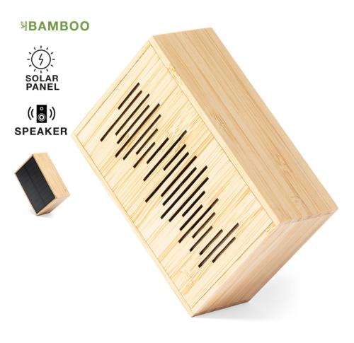 Solar Mini Portable Speaker Rechargeable Wooden FSC Certfied