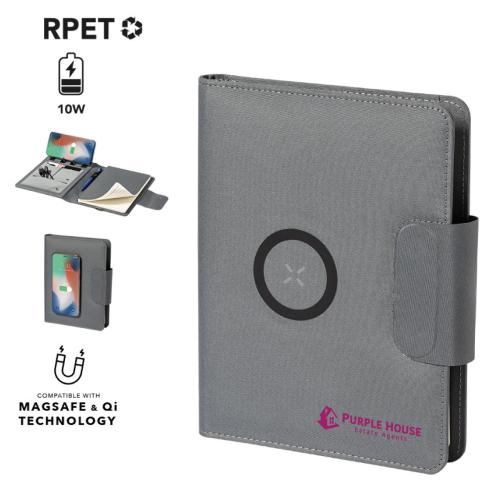 Reycled Conference Folder with Wireless Charger