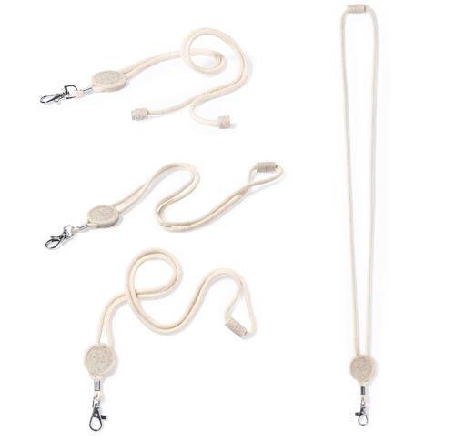 100% Cotton Lanyard Wheatstraw Fittings