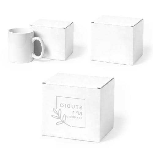 Recycled Cardboard Mug Presentation Box - 12 x 10.6 x 9 cms