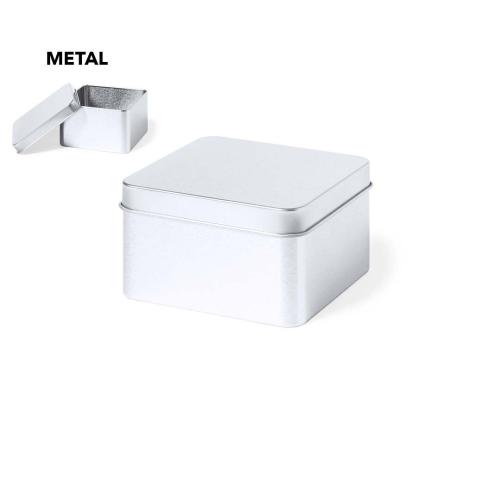Square Metal Gift Tin - 9 x 5 x 9cms