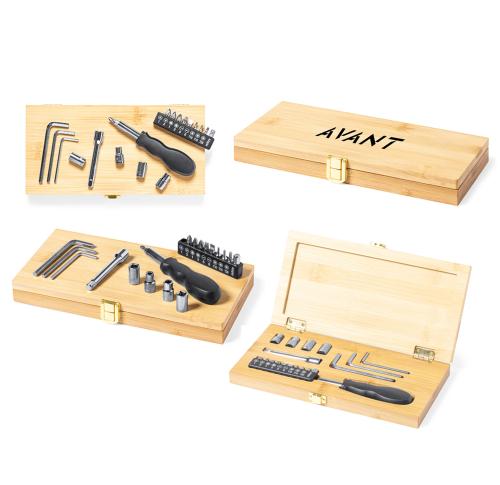 Multifunctional Screwdriver Tool Set Wooden Box