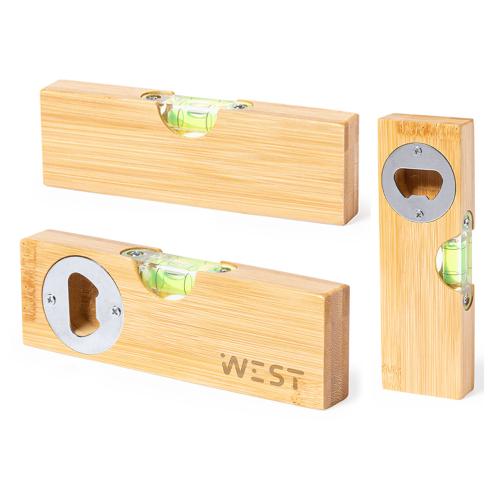 Wooden Bottles Opener With A Spirit Level