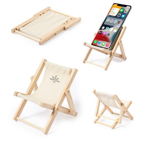 Deckchair Phone Hoolder 100% Cotton And Wood