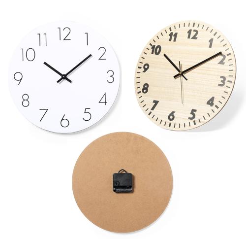 Custom Printed White Wooden Wall Clocks MDF