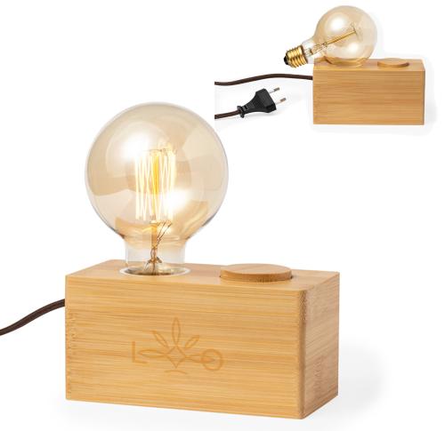 Side Table Lamp Bamboo and Glass Sarpal