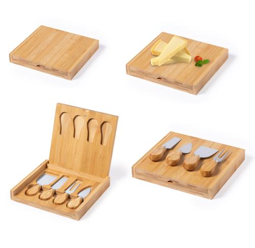 Cheese Knife Gift Set In Rectangular Wooden Box Wayne