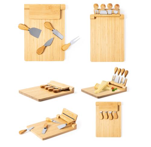 Cheese Knife Set Bamboo And Stainless Steel