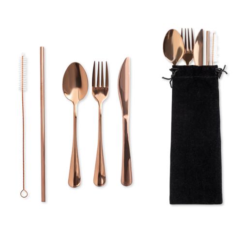Copper Coated Stainless Steel Cutlery Set Malesh