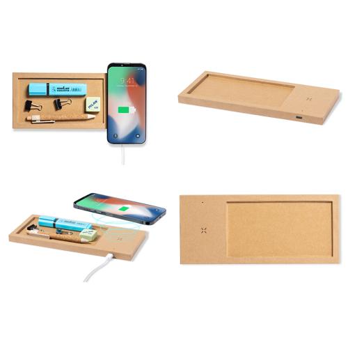 Recycled Cardboard Wireless Charger Organizer Charger Taron
