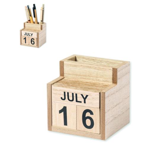 Eco Perpetual Desk Calendar Pen Pot