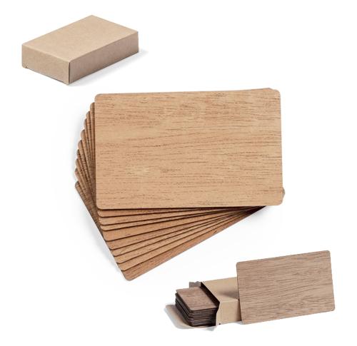 Set of 10 Wooden Business Cards