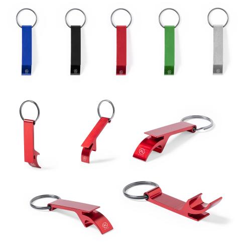 Recycled Aluminimium Bottle Opener Keyring Mixe