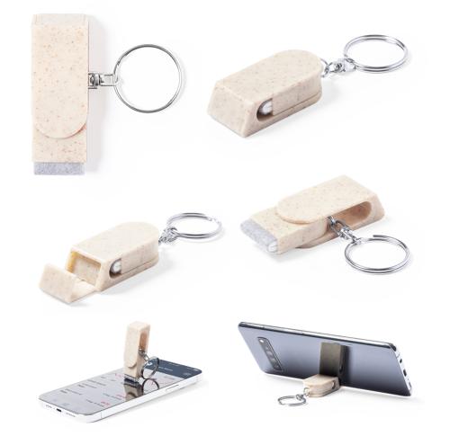 Keyring Smartphone Holder Wheat Strea