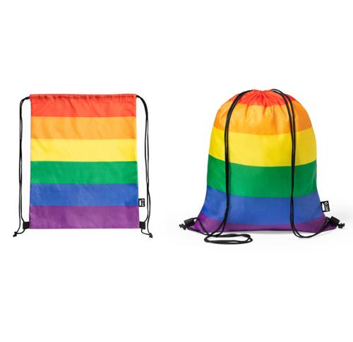 Recycled RPET Rainbow Gay Pride Drawstring Bag Marsha