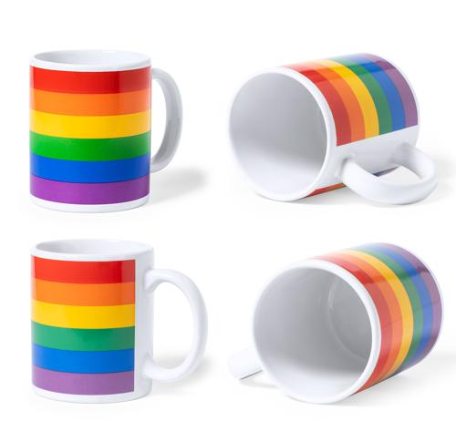 Branded Rainbow Gay Pride LBGTQ Ceramic Mugs 370ml Mercurik