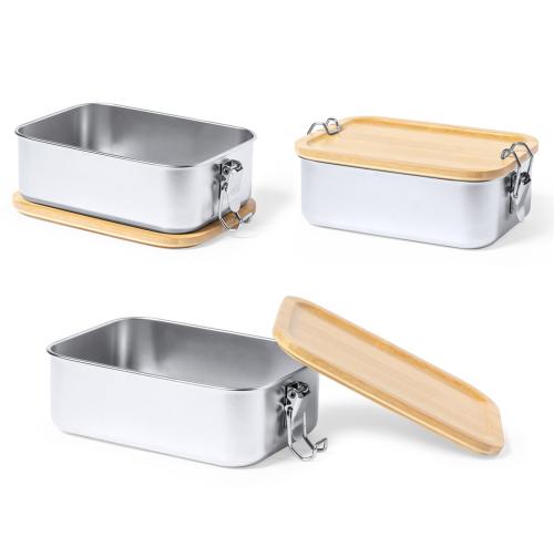 Stainless Steel And Bamboo Lunch Box
